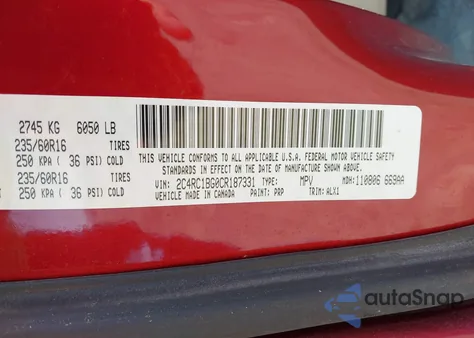 2012 Chrysler Town & Country Touring z USA, uszkodzony, nr VIN 2C4RC1BG0CR187331